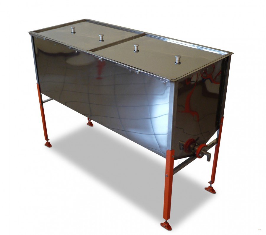 Atvākojamais galds - tvaika vaska kausētava 1,27m ar diviem groziem (nerūsējošā tērauda)