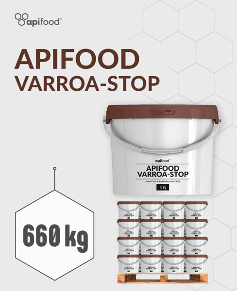Apifood VARROA-STOP invertsīrups spaiņos / 15kg x 44gb. / 660kg