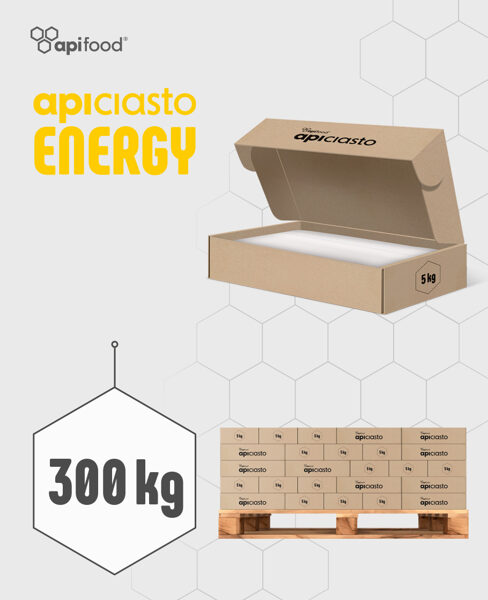 Apiciasto ENERGY kandijs bitēm / 5kg x 60gb / 300kg