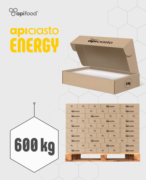 Apiciasto ENERGY kandijs bitēm / 5kg x 120gb / 600kg