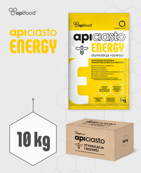 Apiciasto ENERGY kandijs bitēm / 1kg x 10gb / 10kg