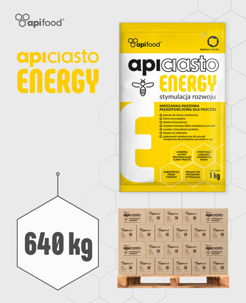 Apiciasto ENERGY kandijs bitēm / 1kg x 640gb / 640kg