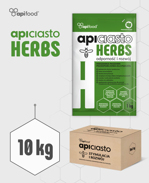 Apiciasto HERBS kandijs bitēm / 1kg x 10gb / 10kg