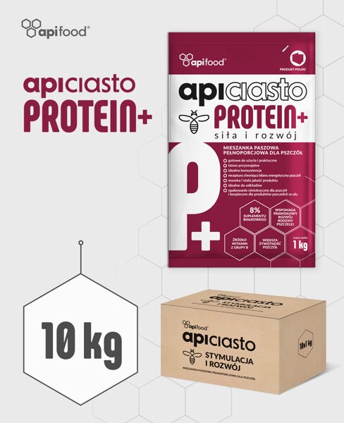 Apiciasto PROTEIN+ kandijs bitēm / 1kg x 10gb / 10kg