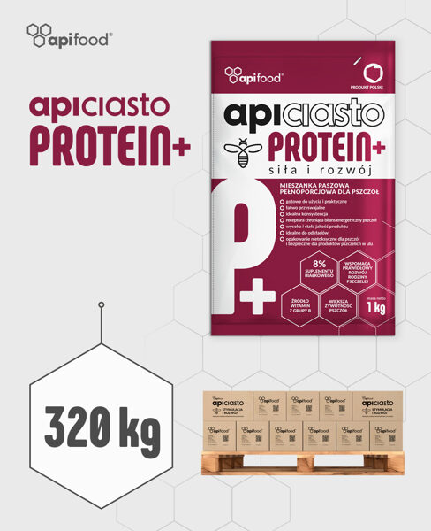 Apiciasto PROTEIN+ kandijs bitēm / 1kg x 320gb / 320kg