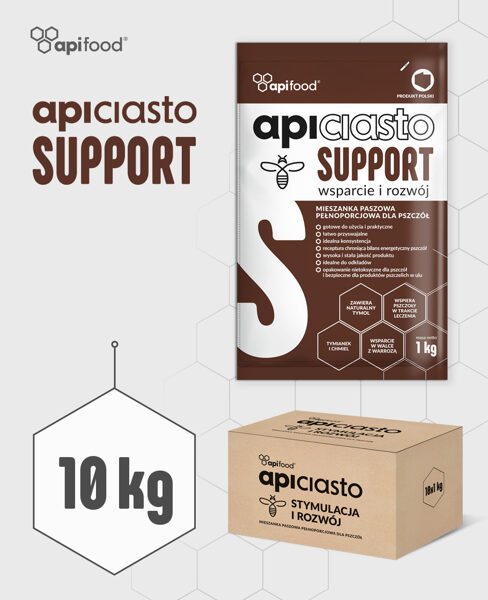Apiciasto SUPPORT kandijs bitēm / 1kg x 10gb / 10kg