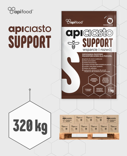 Apiciasto SUPPORT kandijs bitēm / 1kg x 320gb / 320kg