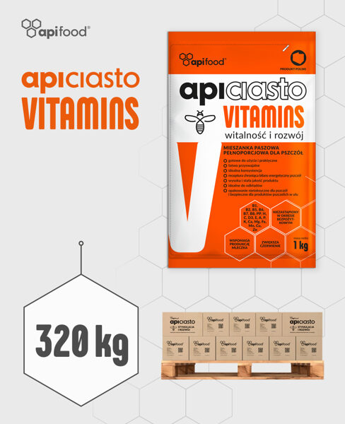 Apiciasto VITAMINS kandijs bitēm / 1kg x 320gb / 320kg