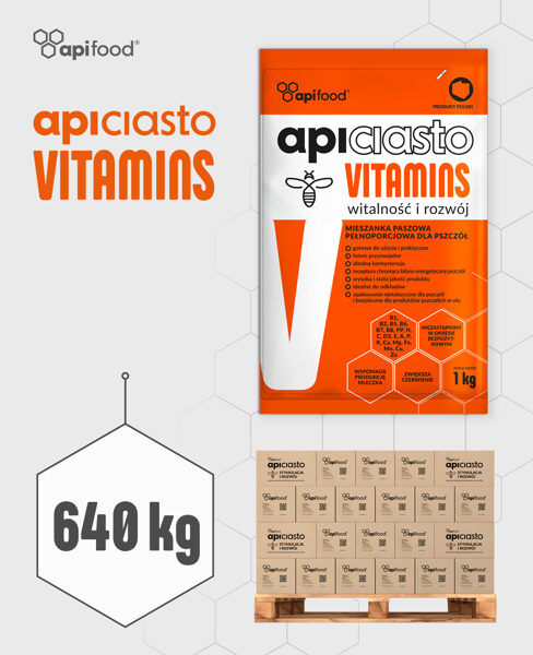 Apiciasto VITAMINS kandijs bitēm / 1kg x 640gb / 640kg