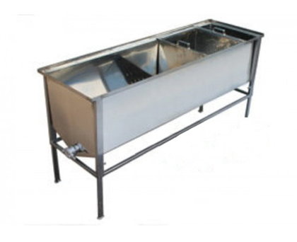 Atvākojamais galds 1,5m ar diviem groziem (nerūsējošā tērauda)